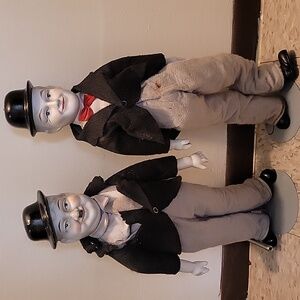 Vintage Comedy Duo Laurel & Hardy Figurines
